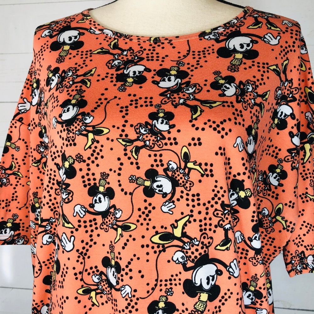 LuLaRoe Irma Minnie Mouse Tunic Top Sz Small - Picture 2 of 6